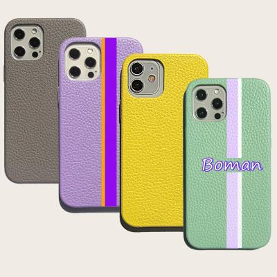 China Hot Sales Custom PU Leather Phone Cases Vegan Leather Case UV Printing Phone Case for iphone 13 for iphone 12 pro max for sale