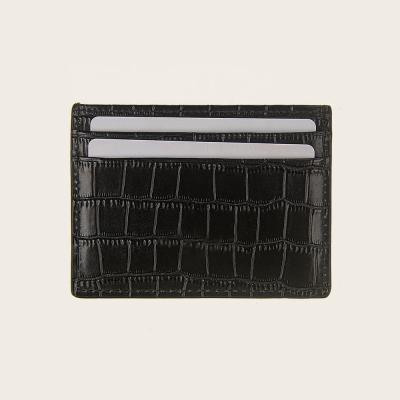 China RFID Wallet Genuine Leather Card Holder For Men Crocodile Leather Card Holder for sale