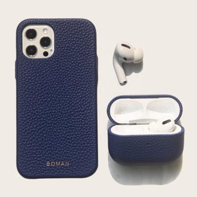 China Luxury Genuine Leather Case For Airpods Pro Case Wireless Earphone Case For Airpod Cover for sale