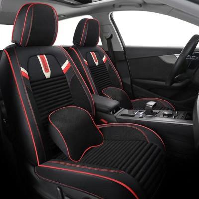 China Auto Interior Car Seat Protector Front Car Seat Covers Fashion Sports Style PU Leather High Back Seat Cover Bucket for sale