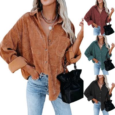 China Hot Selling Cotton Women's Anti-pilling Blouses And Shirts Casual Sleeve Button Down Long Autumn Boyfriend Shirts For Women Upper for sale