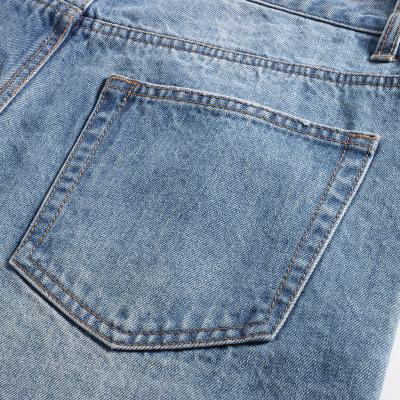 China Excellent breathable quality simple style and innovative edge cut denim shorts for sale