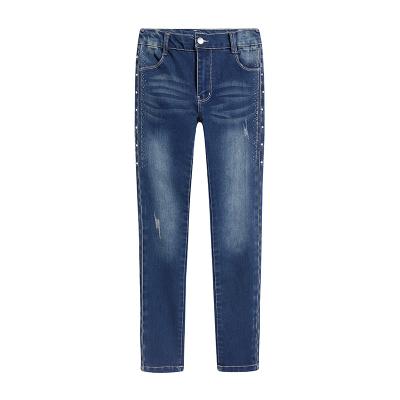 China Breathable Unique Design 2021 New All-match Denim Blue Comfy Soft Pants for sale