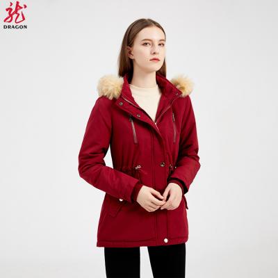 China Hot Sale Thermal Fur Hooded Winter And Autumn Womens Jackets Coats Womens Coats for sale