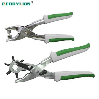 China Berrylion High Quality Plastic Handle Leather Punch Pliers Set For Leather Puncher For Belts Stitching Pliers Puncher for sale