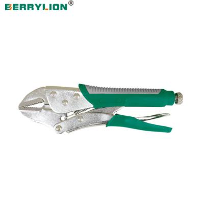 China Berrylion 45# Vise Grip Jaw Grip High Quality High Carbon Steel Plastic Flat Pliers Lock Wear Resistant Clamping DIY Tools for sale