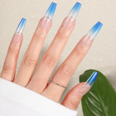 China Lovely Different types french tip press on nails tips stiletto 24pcs nail tips and glue gel nail kit for sale