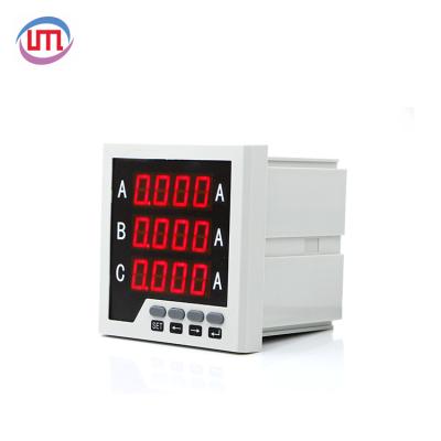 China LED Display Three Phase Four Wire Digital Networking Panel Electric Ampere Meter With RS485 Modbus PAL19IAKM for sale