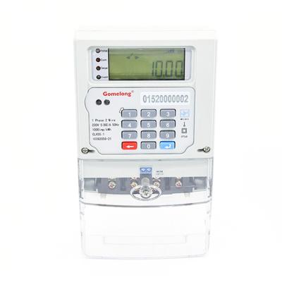 China PC Single Phase Digital Energy Meter Intelligent Prepaid Electric Power Meter With LED Display Prepaid Operating System for sale