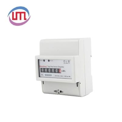 China Single Phase Two Way Electronic Din-rail Panel Digital LCD Display/Active Register Energy Meter with Optical/Infrared/RS485 DDS5558-4P for sale