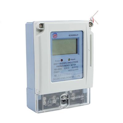 China ABS DDSY1199 Rs485 Modbus Infrared Electricity Meter Single Phase IC Card Prepaid Electric Meter for sale