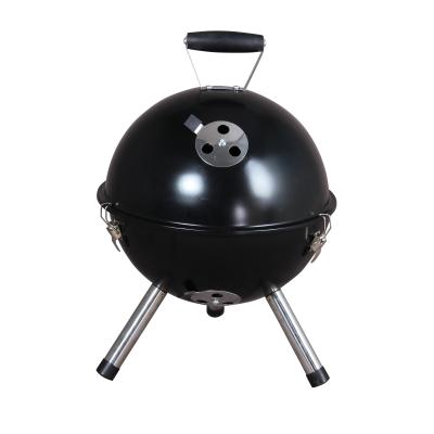 China Mini Ball Shape BBQ Portable Charcoal Grill Adjustable Height 12 Inches for sale