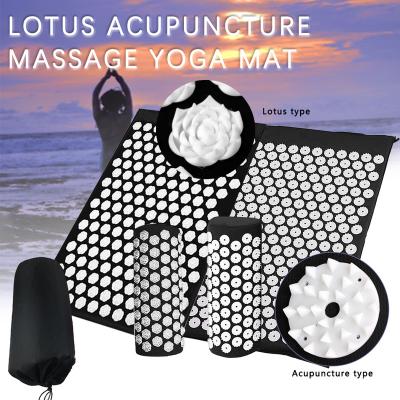 China Body Best Lotus Spike Acupuncture Type Shiatsu Therapy Massager Mat Yoga Cushion Set Relieve Pain Stress Body Care Pillow Massage Pad for sale