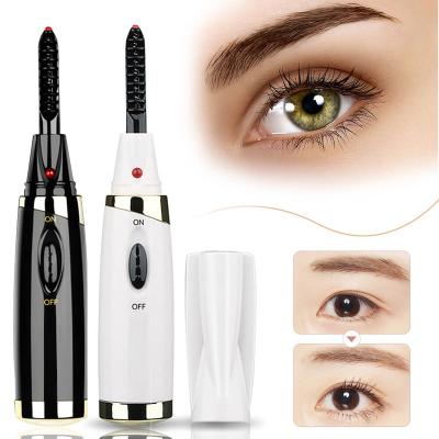 China HEATED Mini Heated Eyelash Curler Electric Mascara Long Lasting Eye Lashes Curling Cosmetic Beauty Instrume Eyelash Styling Makeup Tool for sale