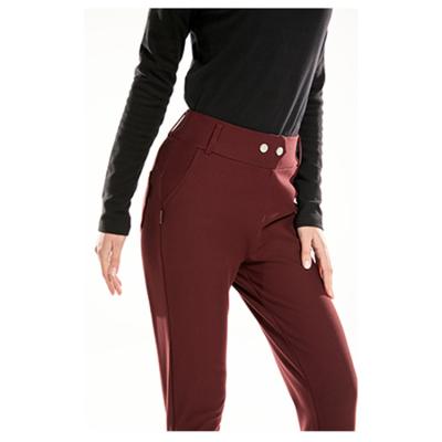 China Hot-sale Chinese supplier Anti-wrinkle red women's pants red elastic waist stretch oversized leggings for sale