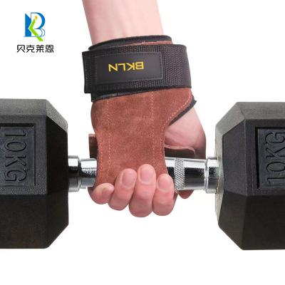 China Breathable Wrist Wraps Neoprene Cowhide Hand Grips Gloves For Palm Protection for sale