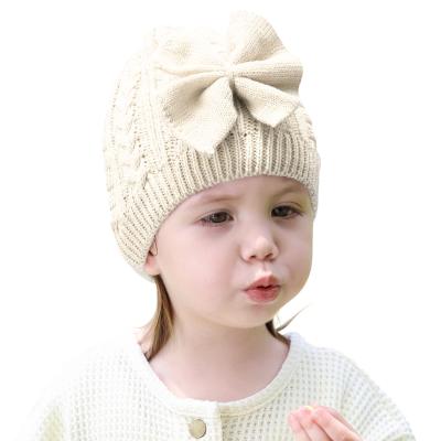 China JOINT Cute Knitted Cotton Winter Toddlers Hat Babies Soft Beanie for sale