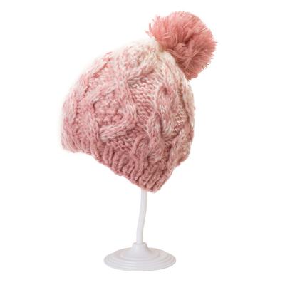 China Cheap common stock winter hat kids pom hat knit beanie for kids factory direct sale for sale