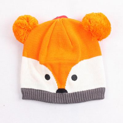 China Lovely JOINT wholesale goods of children's winter hats and caps in the new baby running cute winter fox design hat for sale