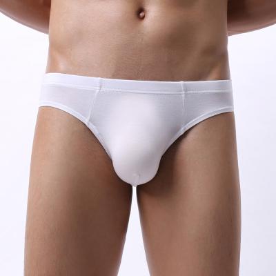 China Antibacterial Solid Color Bamboo Mens Boxer Brief Breathable Underwear for sale