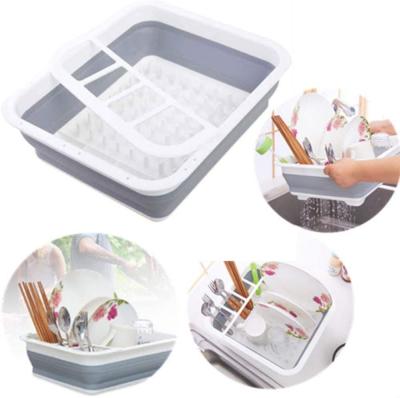 China Sustainable Kitchen Multifunctional Plastic Collapsible Water Filter Drying Rack for sale