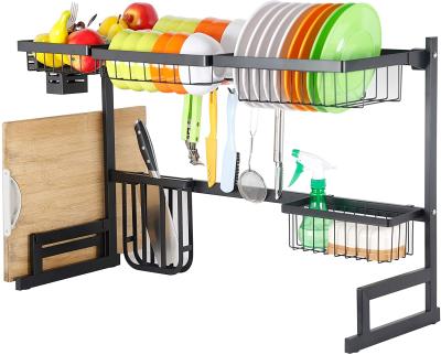 China SS201 Sustainable Kitchen Utensil Rack Mobile 85cm Dish Drying Rack for sale