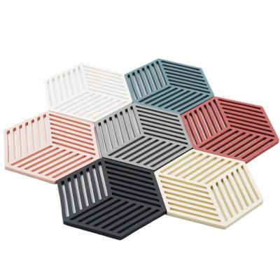 China Viable Set of 7 Silicone Dining Table Mats for Home Kitchen for sale