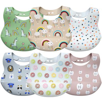 China BPA Free Newborn DIY Gift Waterproof Soft Silicone Baby Bib for sale