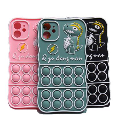 China Wholesale Shockproof Push Bubble Dinosaur Phone Case For iphone Se 7/8 plus pro max 12mini X/XS XR 11 for sale