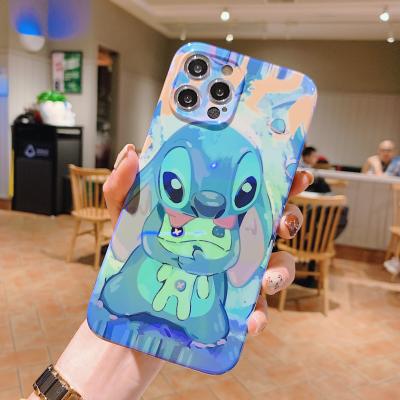 China 2021 Blue Light Graffiti Dot Cartoon Light IMD Phone Cover Anime Graffiti Stitch Blue Light IMD Phone Case For SE2020 Pro 8 Max Max Cover Cartoon IMD Case iPhone 12 Plus XR XS back for sale