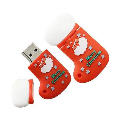 China Novelty Design Santa Claus Flash Drive 16Gb 8Gb PVC Christmas Pen Drive Usb 2.0 64Gb 128Gb Cartoon Memory Stick Printing Logo for sale