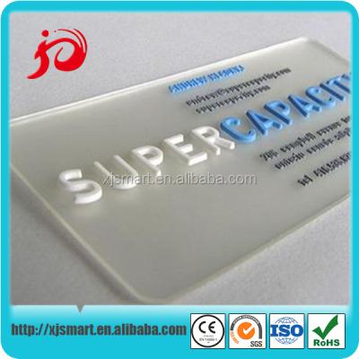 China New Design PVC Laser Cut Plastic Business Card for sale