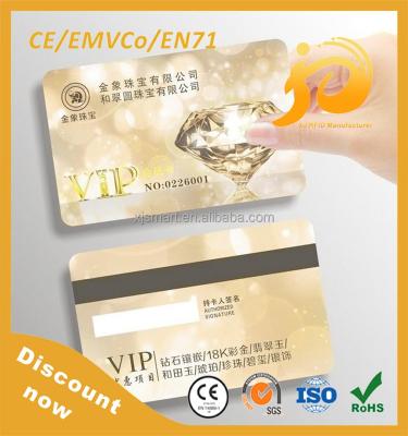 China Ticket PVC Membership Card With Magnetic Stripe/Signature/Engrave Panel for sale