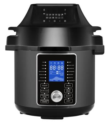 China Household 6QT Electric Pressure Cooker 2-in-1 6L Electric Fryer Multi Cooker Smart Foodi for sale