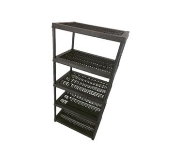 China Suitable for 36X24*72INCH outdoor plastic shelf, 5 tire heavy duty plastic shelving, plastic shelf for sale