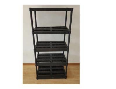 China Suitable for outdoor 36X24 inch plastic shelf, 5 tier heavy duty plastic shelves, shelf storage for sale