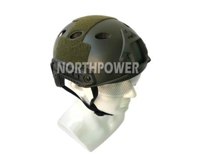 China CS Protective Gaming Airsoft Army Helmet Wargame ABS Paintball Tactical PJ FAST HELMET WITH PROTECTIVE GLASS for sale