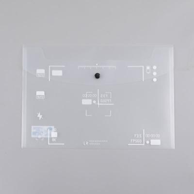 China Factory Clear Plastic Outlet A4 Letter Size Envelope Paper Pockets Eco - Friendly Button Flash File for sale