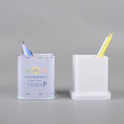 China Simple Creative Eco-friendly Pen Holder Desk Organizing Cute Cartoon Personalized Plastic Pen Holder for sale