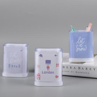 China Wholesale Eco-friendly Plastic Student Desk Pen Holder Pp Pen Holder Office Desk Organizer for sale