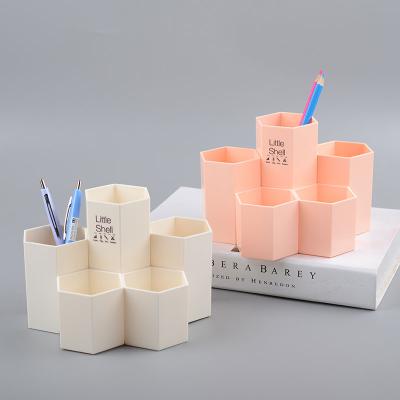 China Multifunctional Eco-friendly Plastic Stationery Pen Holders For Office Desktop Large Capacity for sale