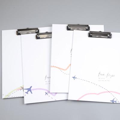 China New Design Eco-friendly Paper Clipboard Cuts A4 Size Cheap Clip Board Office Stationery for sale