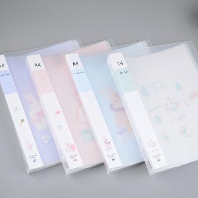 China Good Quality Document File Holder A4 PP Display Book Eco-friendly Expanding Clear Folder With 60 Pockets for sale