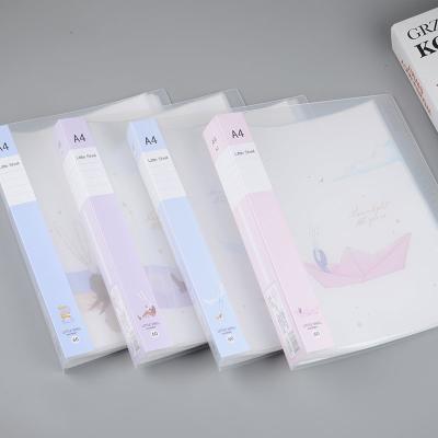 China Clear Plastic Folder A4 Size Display Book Folder 60 Pockets Color Candy Color Eco-friendly Binding Folder for sale