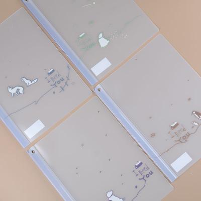 China Eco-friendly School Supplies PP Transparent Plastic Folder Slide Bar Report Covers Folder for sale