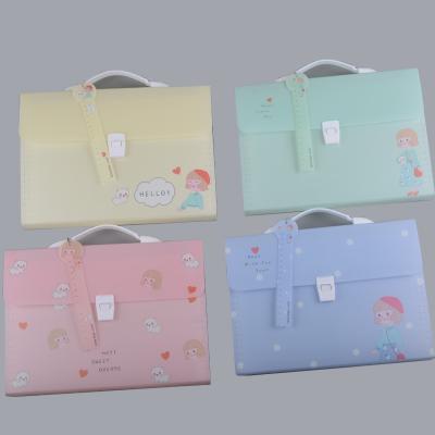 China Eco-friendly 13 Pocket A4 Plastic File File Bag Plastic Expandable File Folders With Handle And Buckle for sale