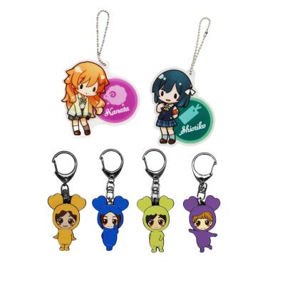 China Rubber Key Ring Rubber Pvc Keychain Silicone Rubber Key Chain 3d Logo 2d PVC Key Chain Metal Anime Plastic Soft Rubber Custom Gift for sale