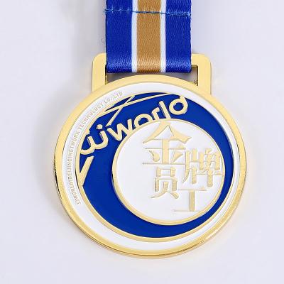 China Custom Sports Medal Manufacturer In China 2022 Simple Custom Logo Medals Soft Enamel Gold Medals for sale