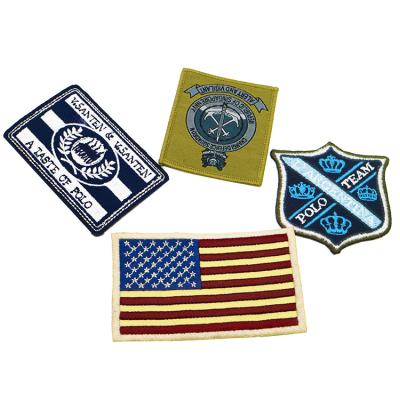 China Viable Custom High Density Jeans Military Polic Uniform Clothes Logo Badges Sew Iron On Towel Chenille Letter Woven To Embroider Patches for sale