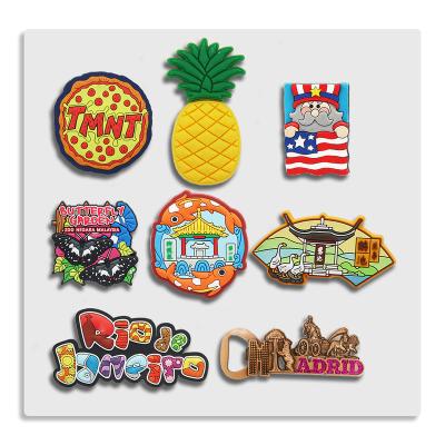 China Animal Promotional Custom Rubber Fridge Magnet Soft 3d 2d PVC Offset Printing Souvenir Fridge Paper Magnet for sale